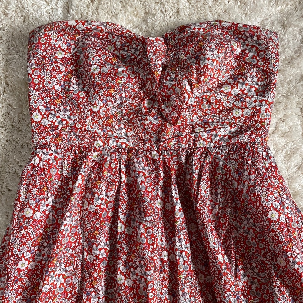 J. Crew | liberty fabrics strapless dress